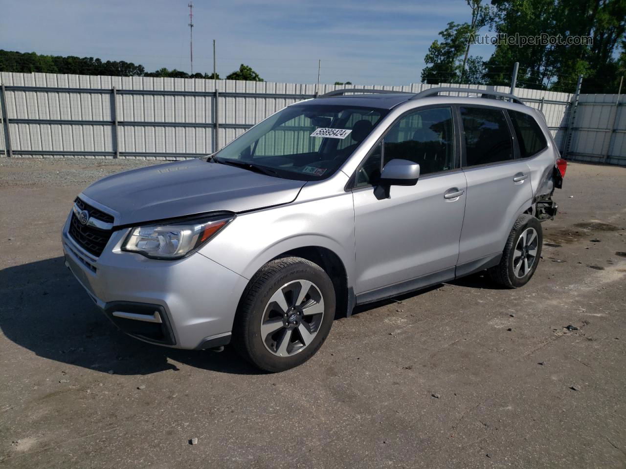 2017 Subaru Forester 2.5i Premium Silver vin: JF2SJAGC3HH503130