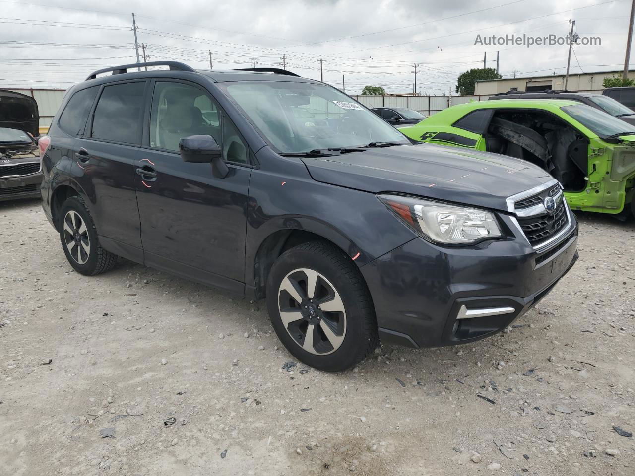 2017 Subaru Forester 2.5i Premium Gray vin: JF2SJAGC4HH447120