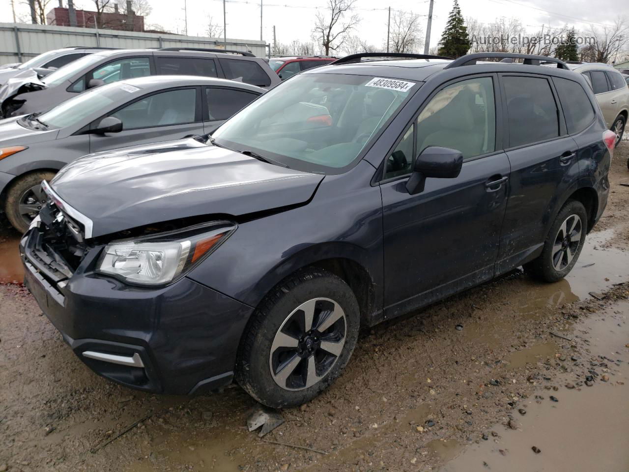 2018 Subaru Forester 2.5i Premium Черный vin: JF2SJAGC4JH403396