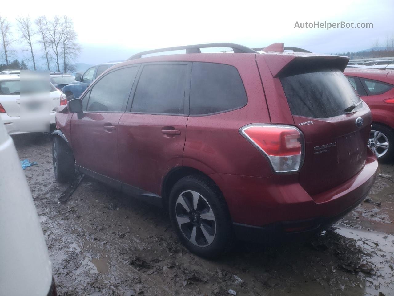 2018 Subaru Forester 2.5i Premium Burgundy vin: JF2SJAGC4JH545540