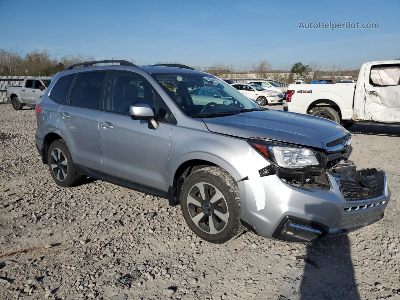 2018 Subaru Forester 2.5i Premium Silver vin: JF2SJAGC5JH418702