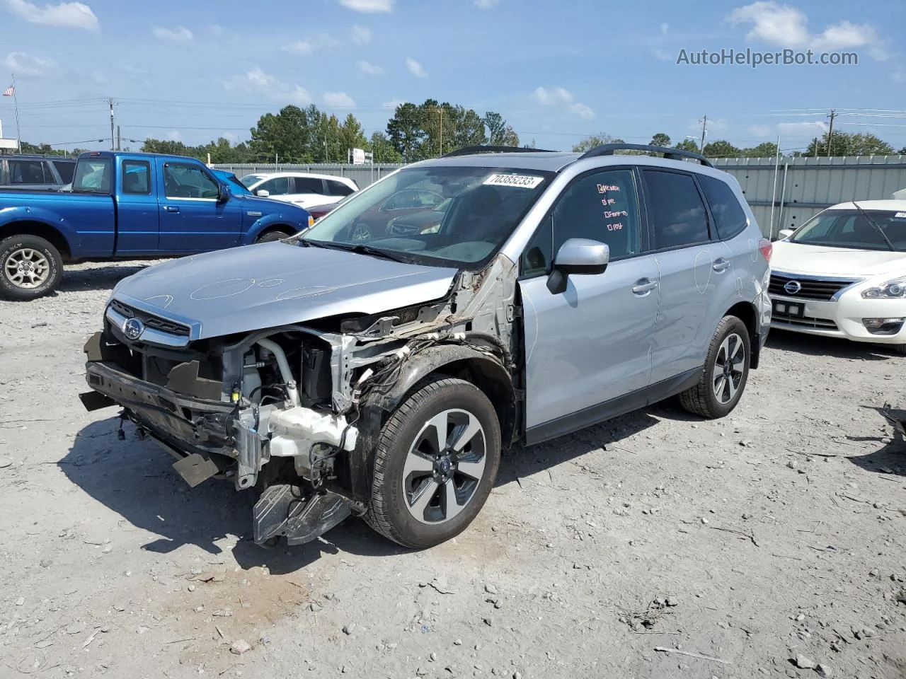 2018 Subaru Forester 2.5i Premium Silver vin: JF2SJAGC6JH509395