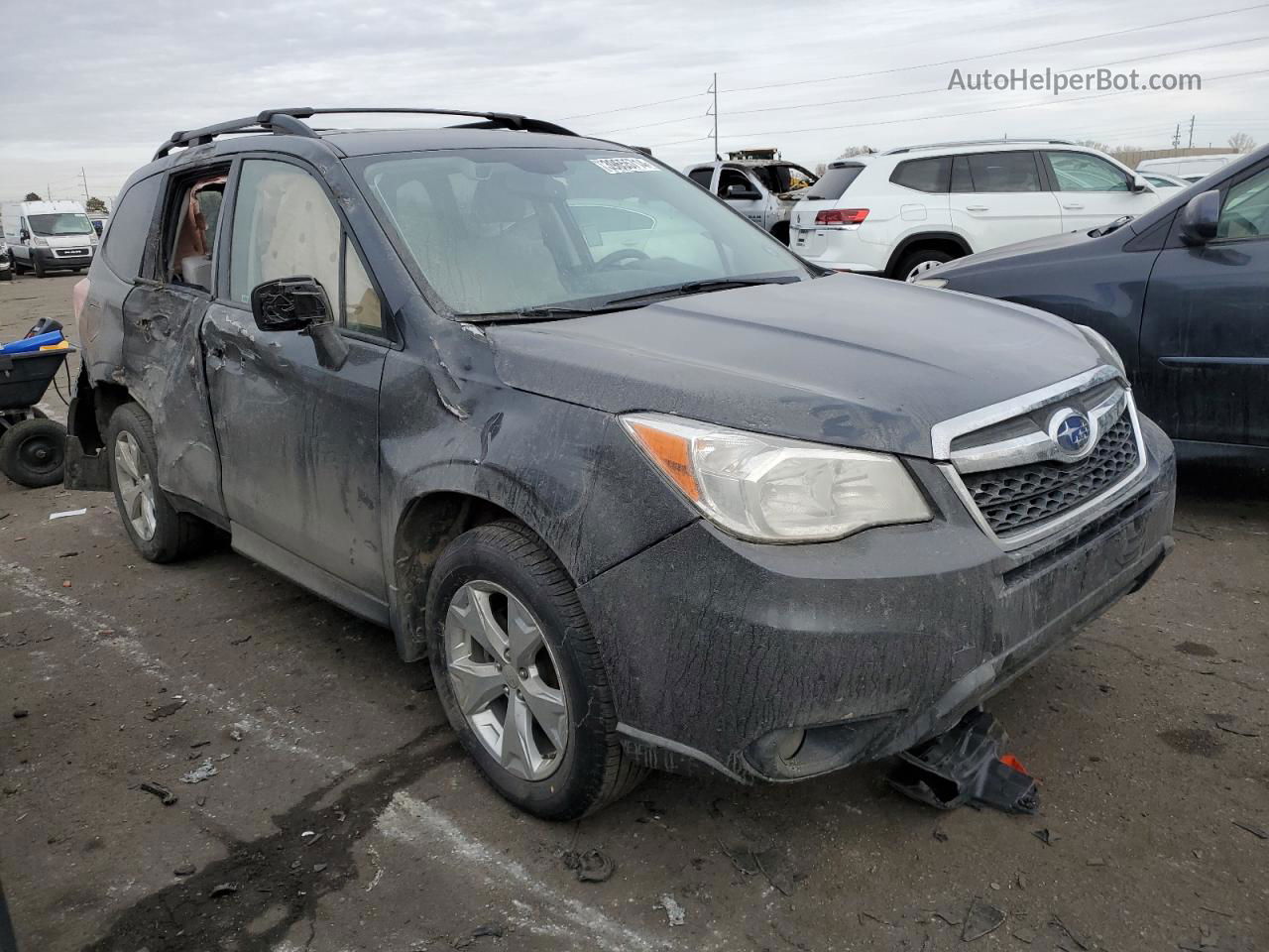 2016 Subaru Forester 2.5i Premium Gray vin: JF2SJAGC8GH431825