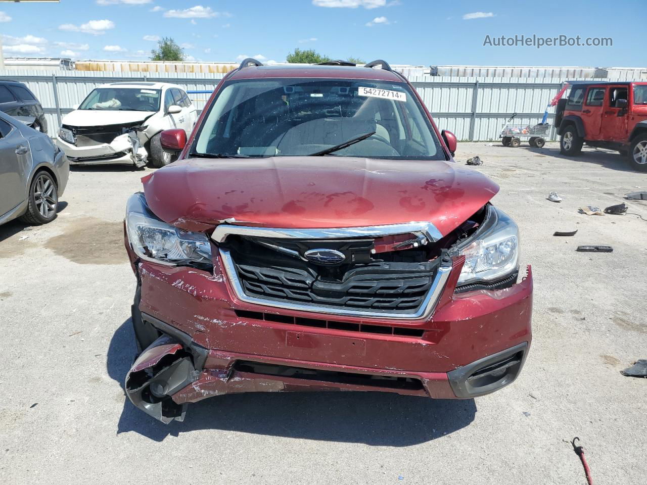 2017 Subaru Forester 2.5i Premium Red vin: JF2SJAGC8HH584996