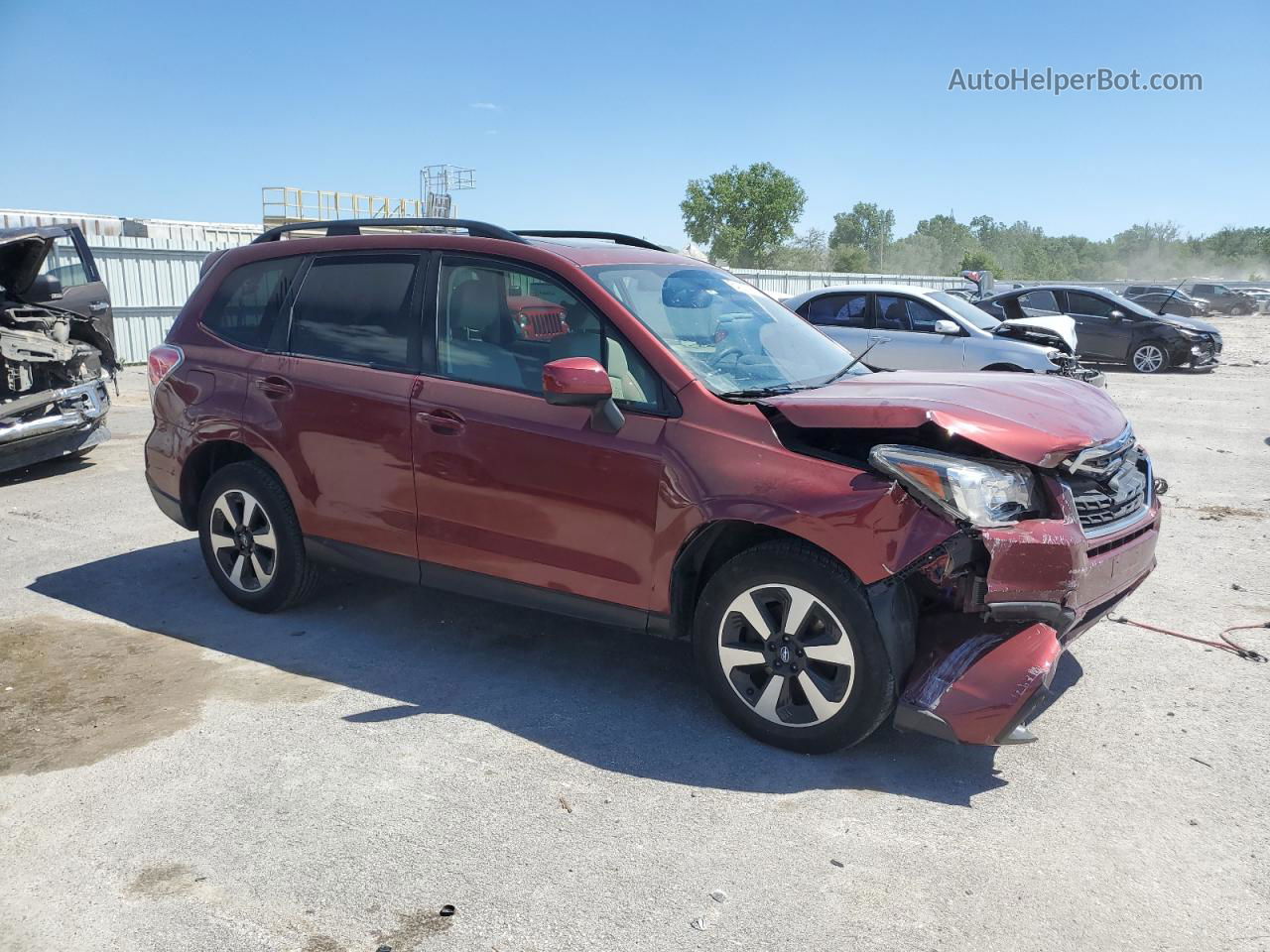 2017 Subaru Forester 2.5i Premium Red vin: JF2SJAGC8HH584996