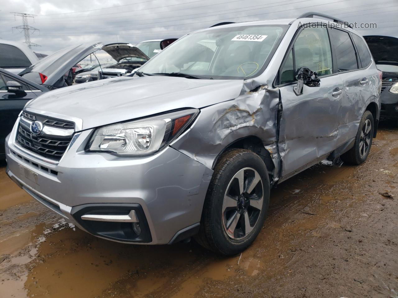 2018 Subaru Forester 2.5i Premium Silver vin: JF2SJAGCXJH402253