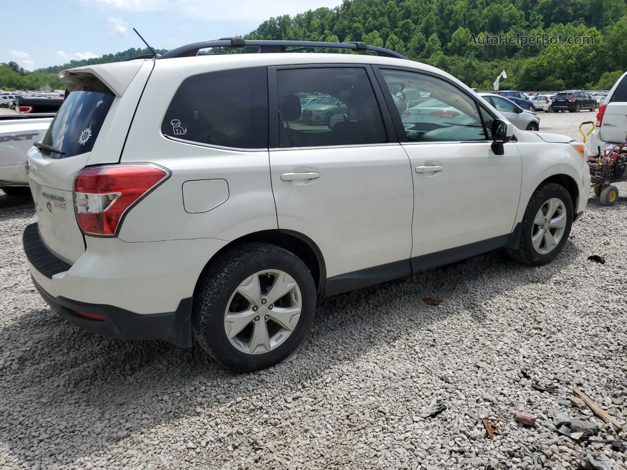 2015 Subaru Forester 2.5i Limited White vin: JF2SJAHC3FH496272