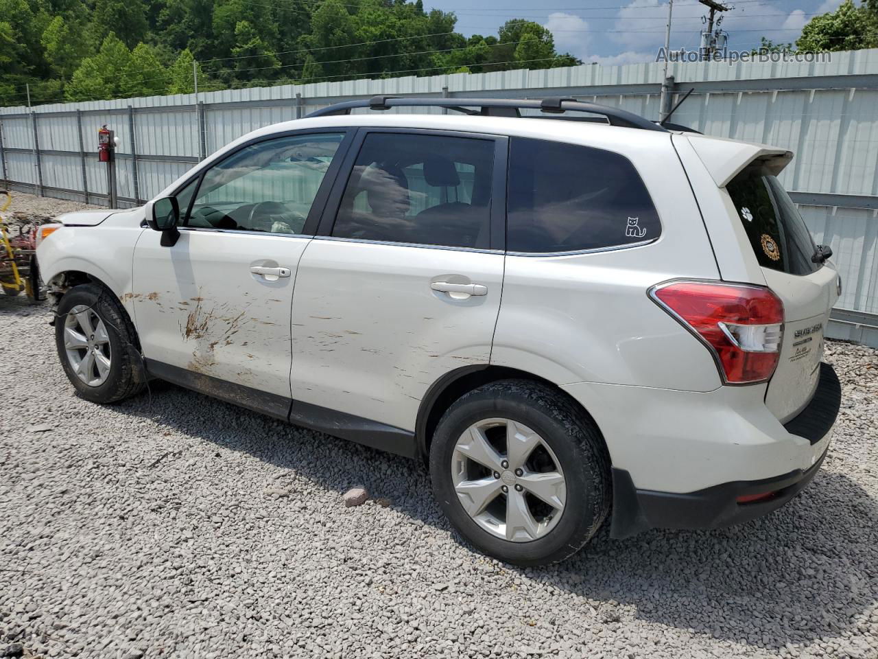 2015 Subaru Forester 2.5i Limited White vin: JF2SJAHC3FH496272