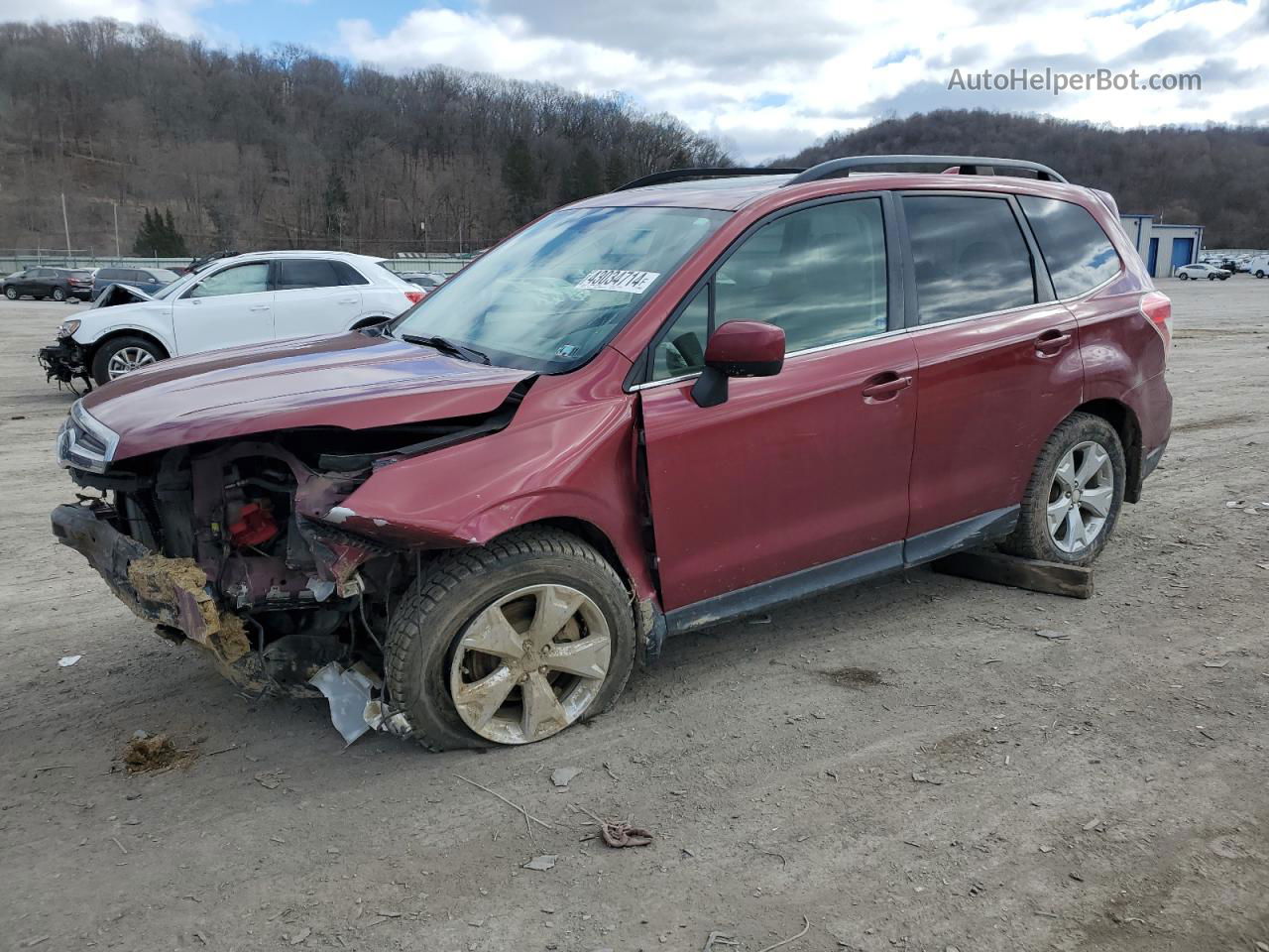 2016 Subaru Forester 2.5i Limited Burgundy vin: JF2SJAHC3GH485516