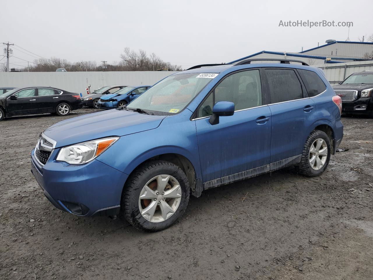 2016 Subaru Forester 2.5i Limited Синий vin: JF2SJAHC3GH510155