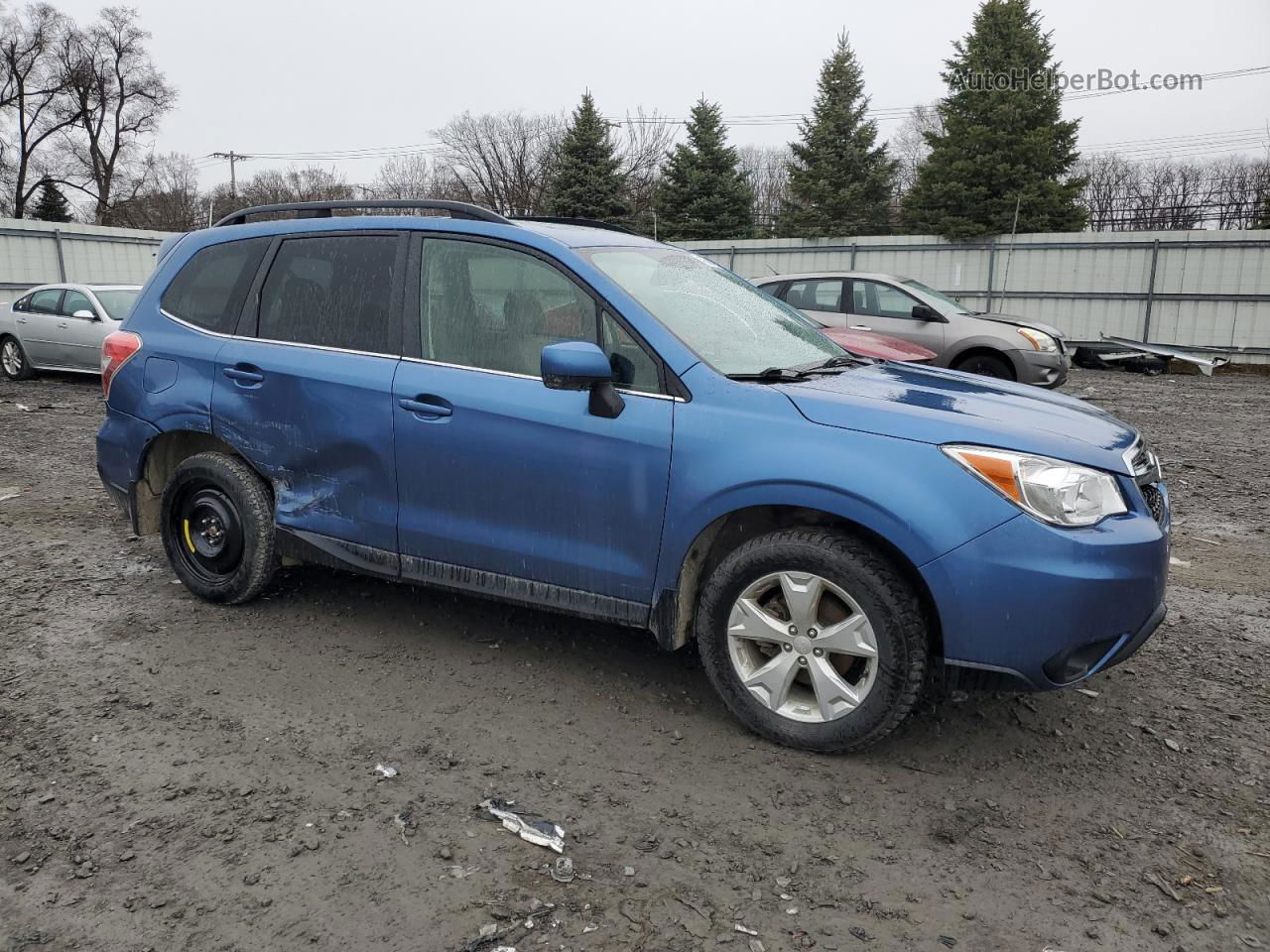 2016 Subaru Forester 2.5i Limited Blue vin: JF2SJAHC3GH510155