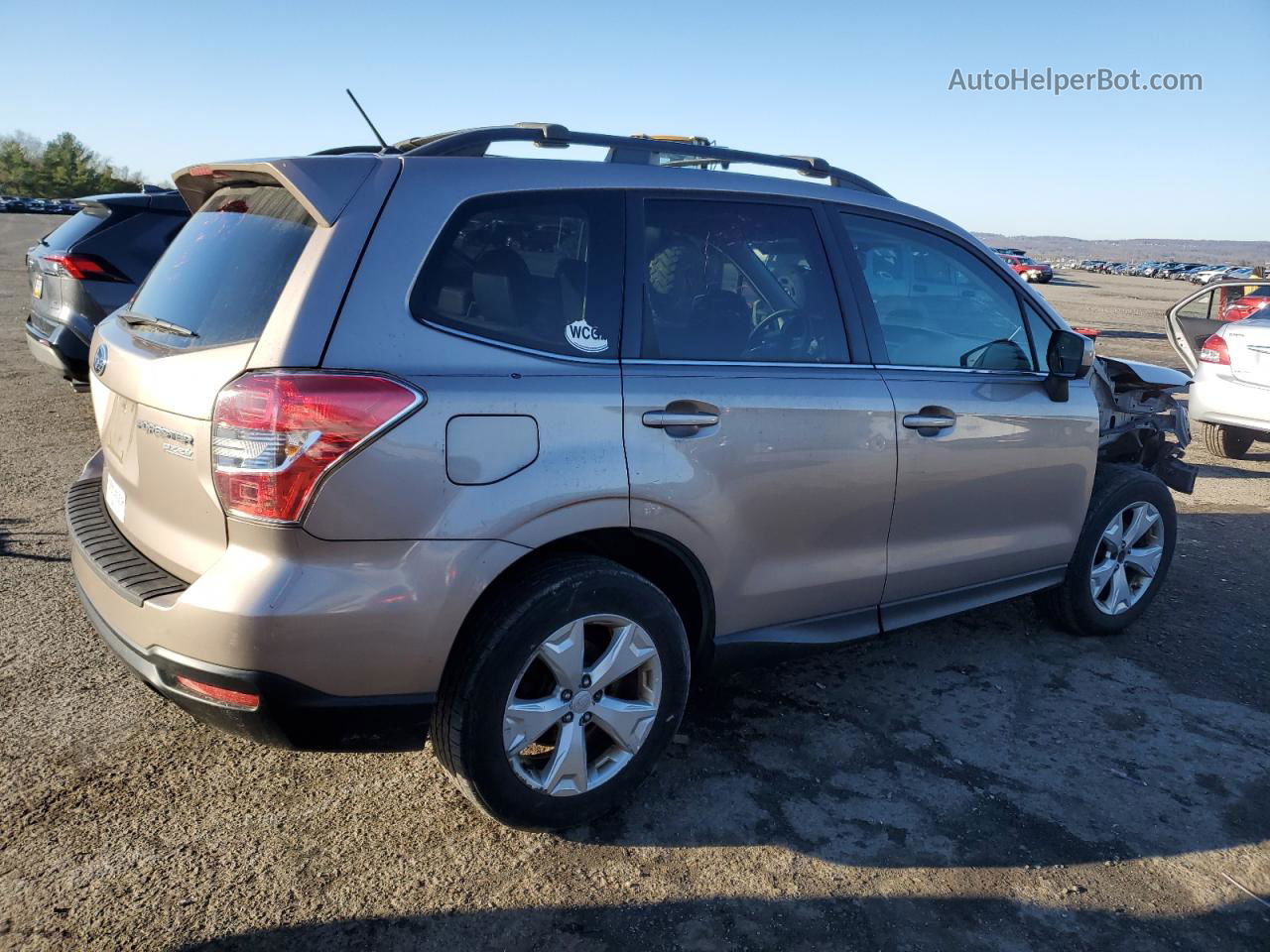 2015 Subaru Forester 2.5i Limited Бежевый vin: JF2SJAHC5FH400965