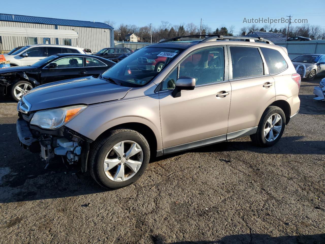 2015 Subaru Forester 2.5i Limited Бежевый vin: JF2SJAHC5FH400965