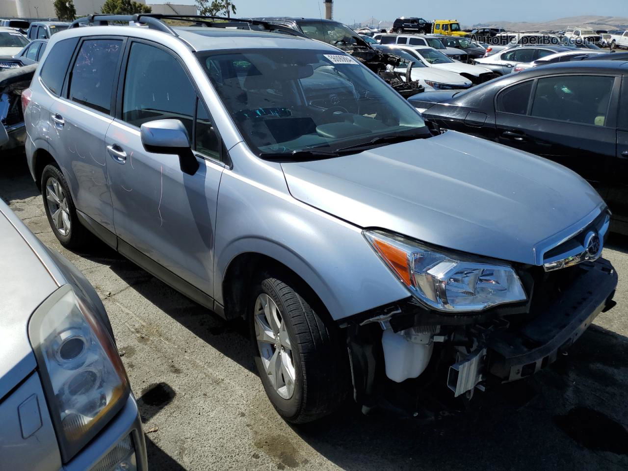 2016 Subaru Forester 2.5i Limited Silver vin: JF2SJAHC6GH509985