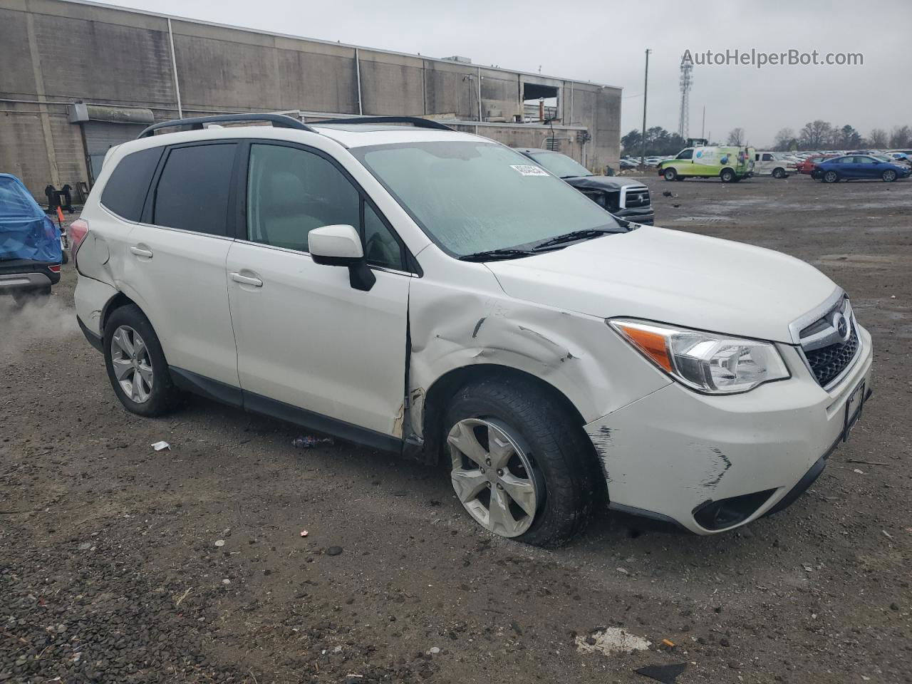 2016 Subaru Forester 2.5i Limited White vin: JF2SJAHC8GH501824