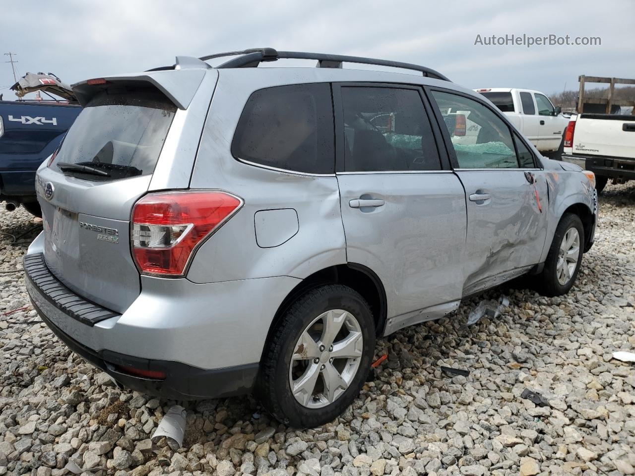 2016 Subaru Forester 2.5i Limited Silver vin: JF2SJAHC9GH487996