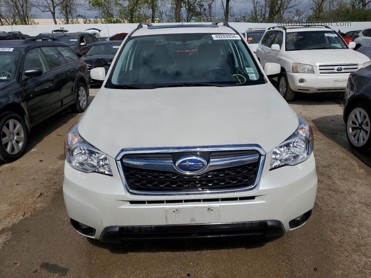 2015 Subaru Forester 2.5i Limited White vin: JF2SJAHCXFH450759