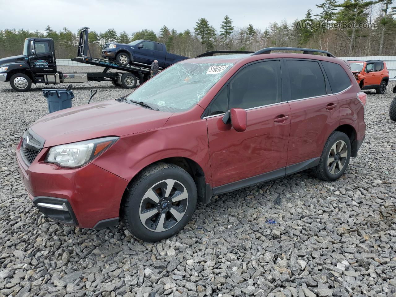 2017 Subaru Forester 2.5i Limited Красный vin: JF2SJAJC3HH480490