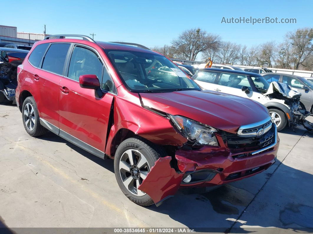 2017 Subaru Forester 2.5i Limited Maroon vin: JF2SJAJC9HH462141