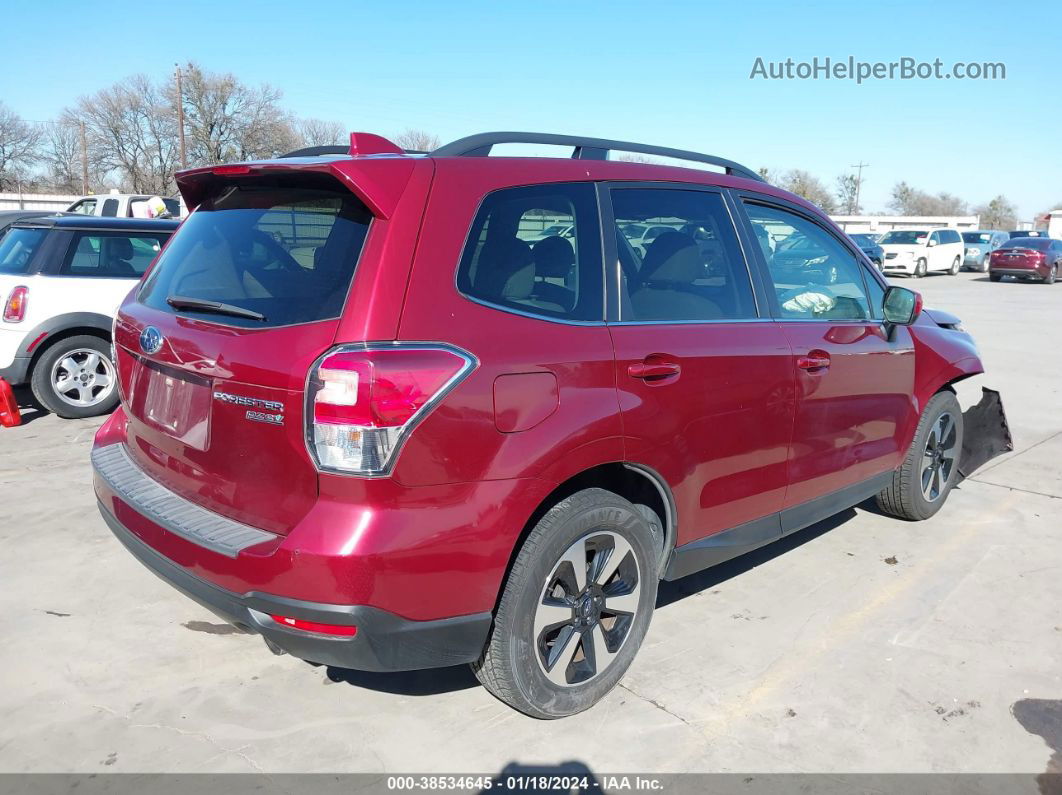 2017 Subaru Forester 2.5i Limited Maroon vin: JF2SJAJC9HH462141