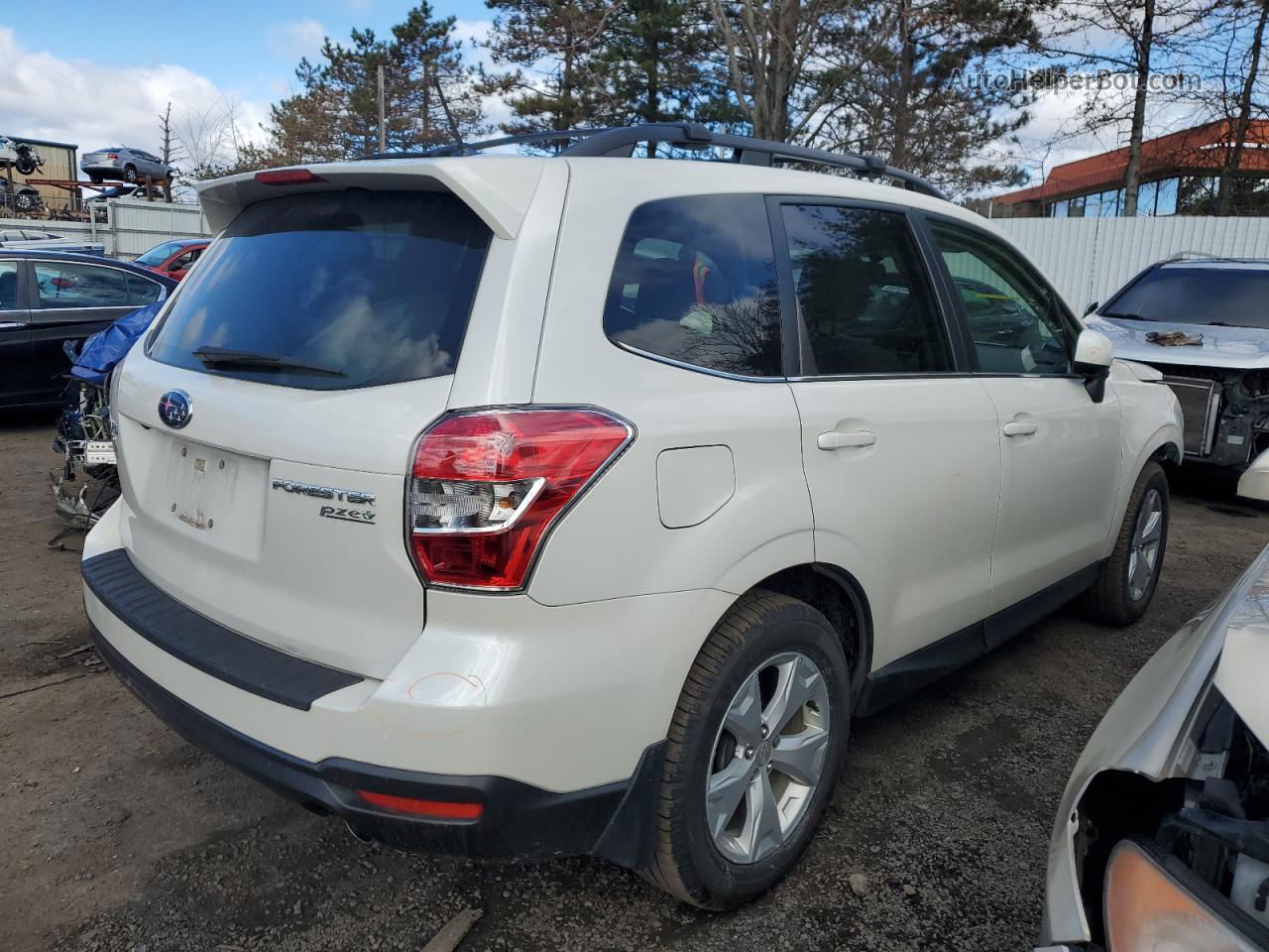 2015 Subaru Forester 2.5i Limited White vin: JF2SJAKC9FH830975