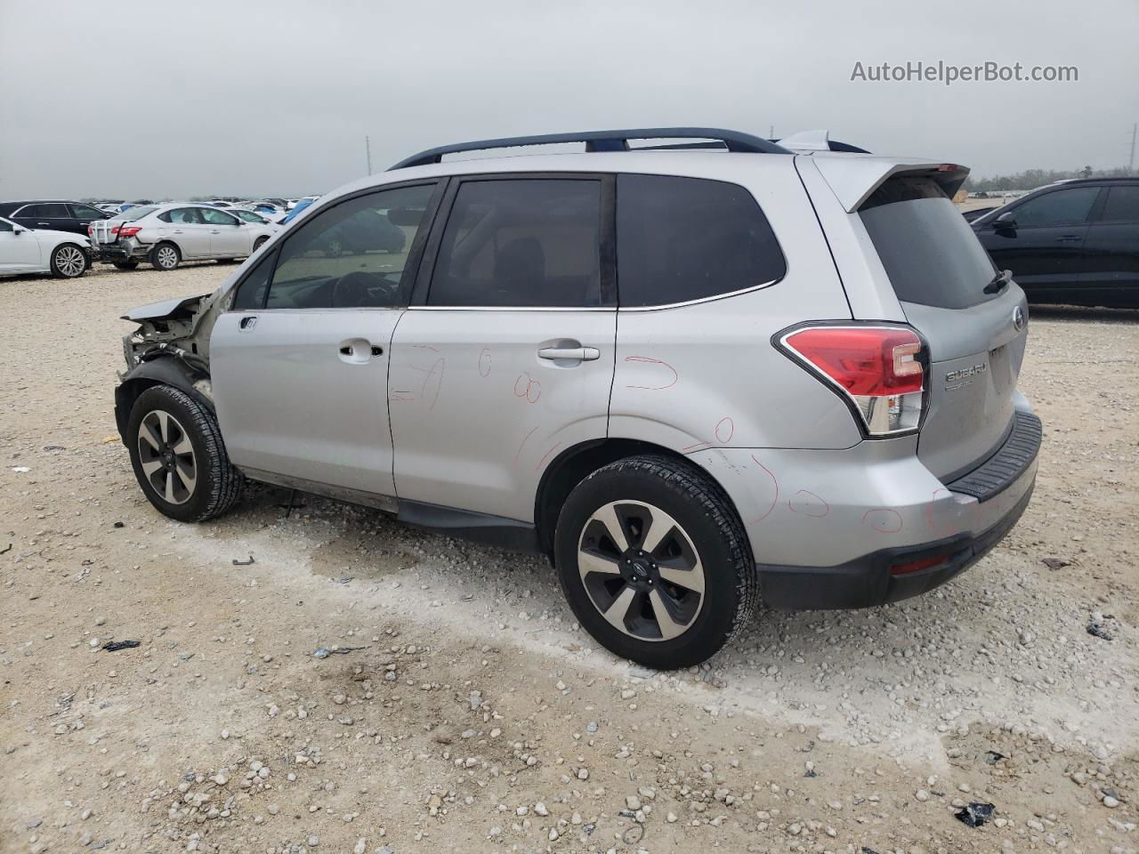 2017 Subaru Forester 2.5i Limited Silver vin: JF2SJALC6HH411080