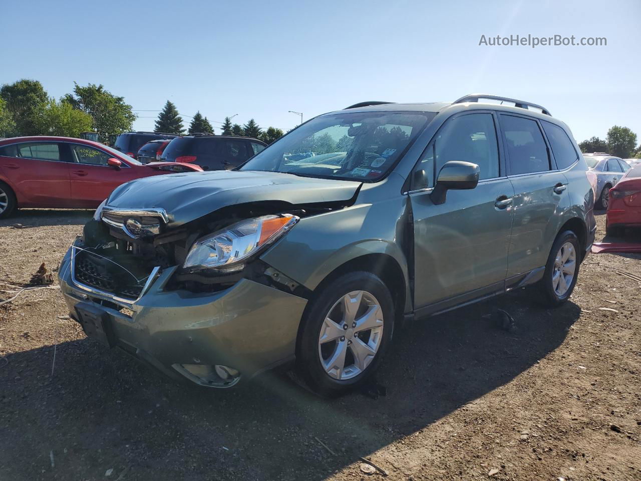2015 Subaru Forester 2.5i Limited Green vin: JF2SJARC0FH401584