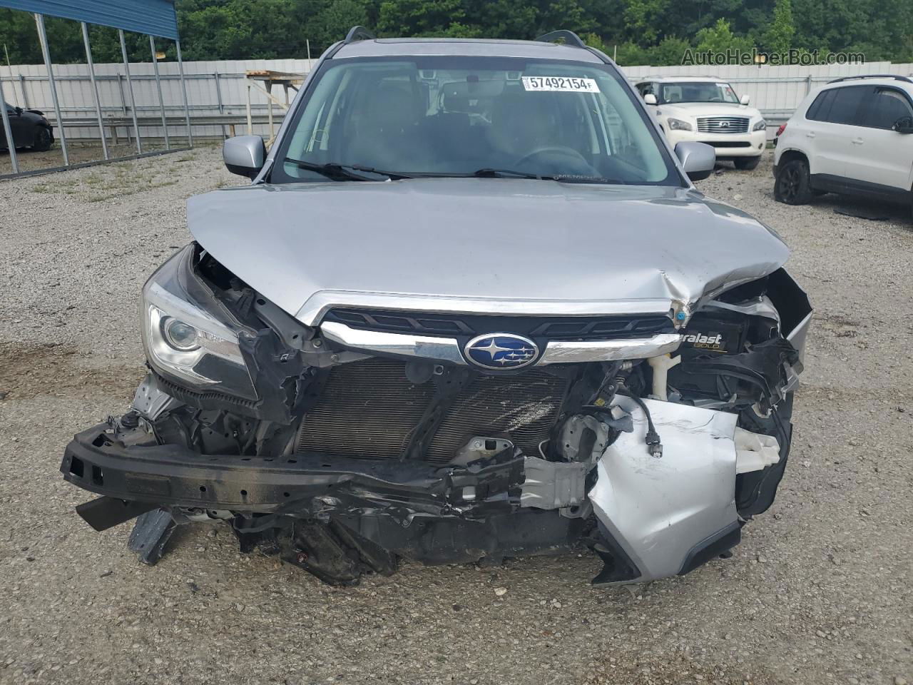 2018 Subaru Forester 2.5i Limited Silver vin: JF2SJARC1JH406494