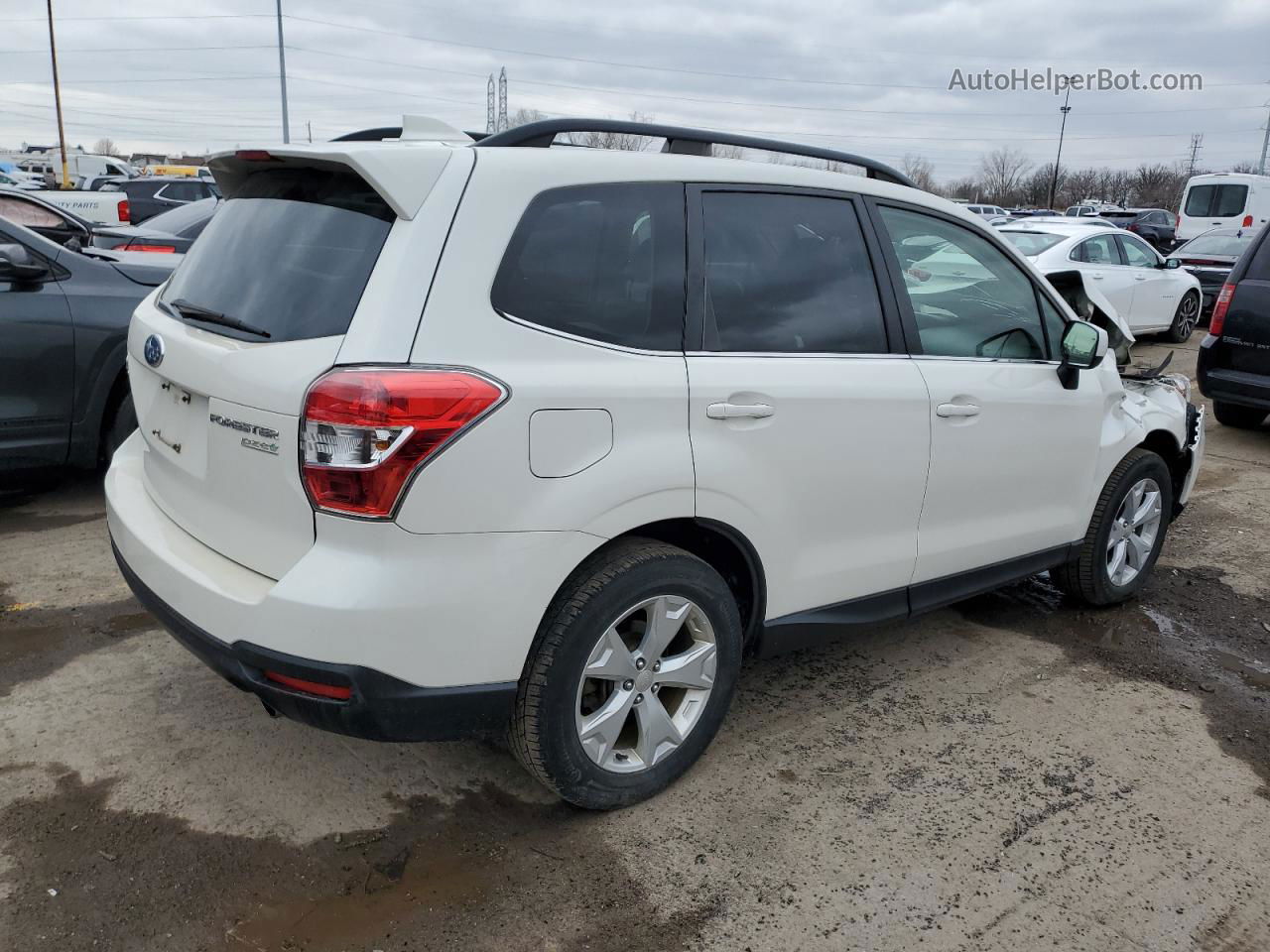 2016 Subaru Forester 2.5i Limited White vin: JF2SJARC4GH480324