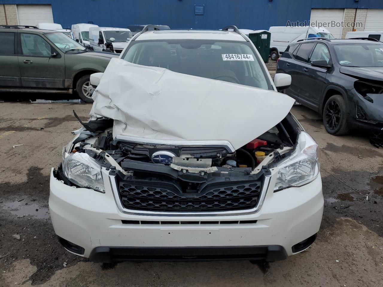 2016 Subaru Forester 2.5i Limited White vin: JF2SJARC4GH480324