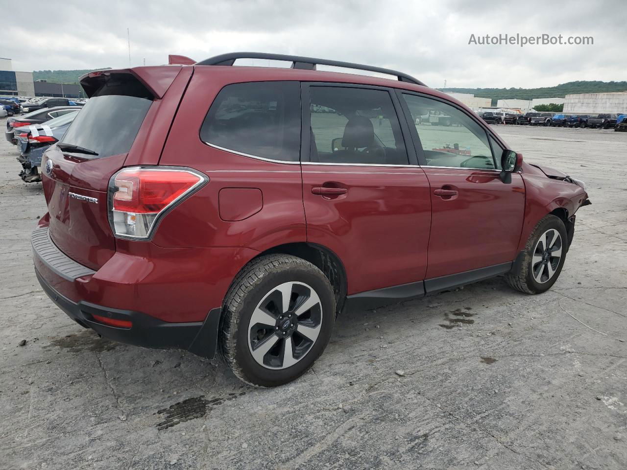 2018 Subaru Forester 2.5i Limited Burgundy vin: JF2SJARC5JH443340