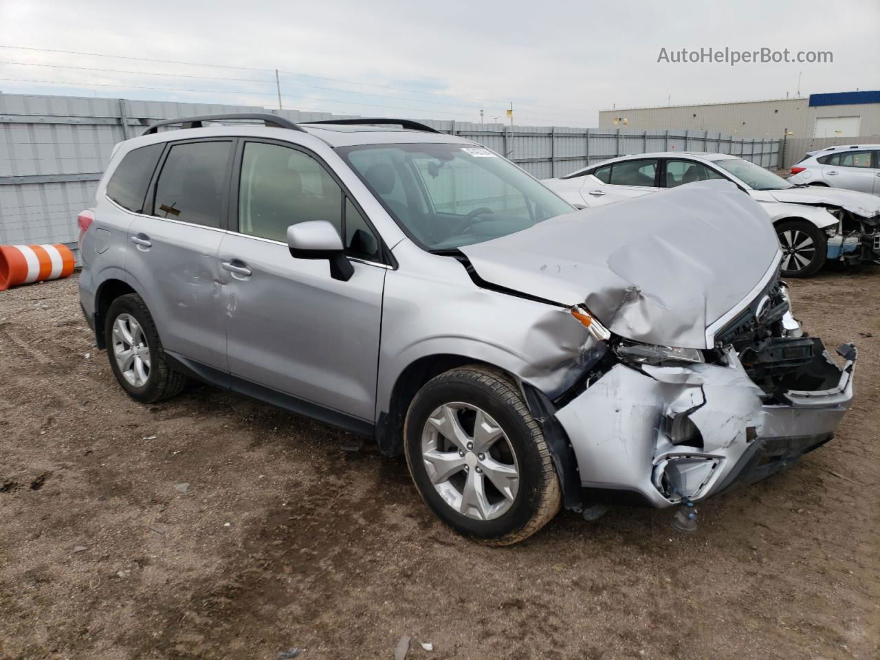 2016 Subaru Forester 2.5i Limited Silver vin: JF2SJARC7GH539804