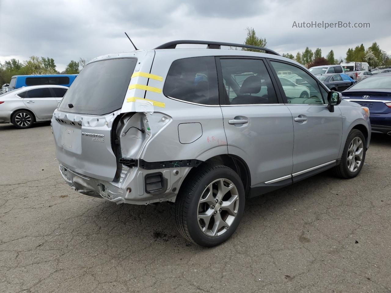 2015 Subaru Forester 2.5i Touring Silver vin: JF2SJAUC3FH533813