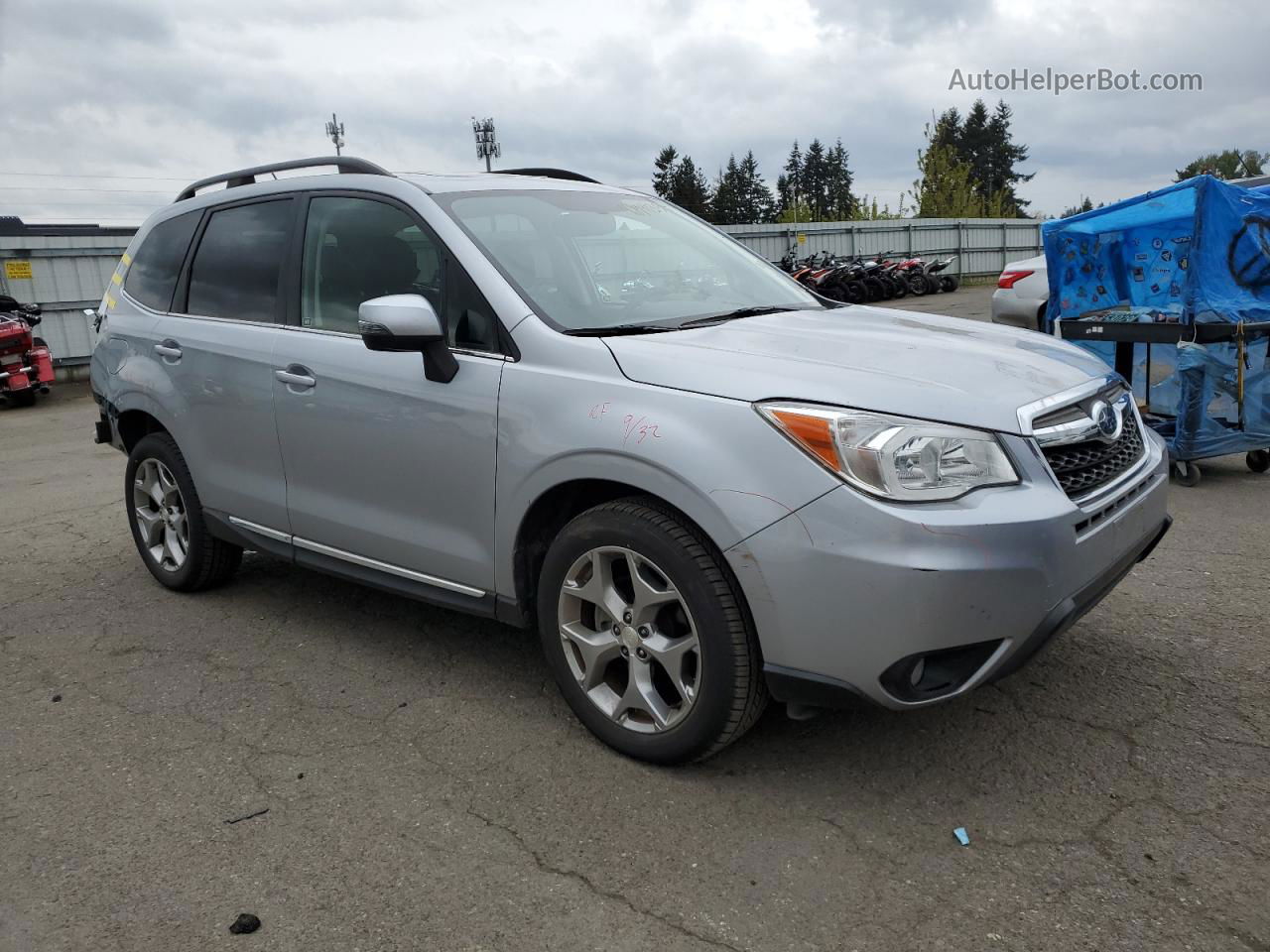 2015 Subaru Forester 2.5i Touring Silver vin: JF2SJAUC3FH533813