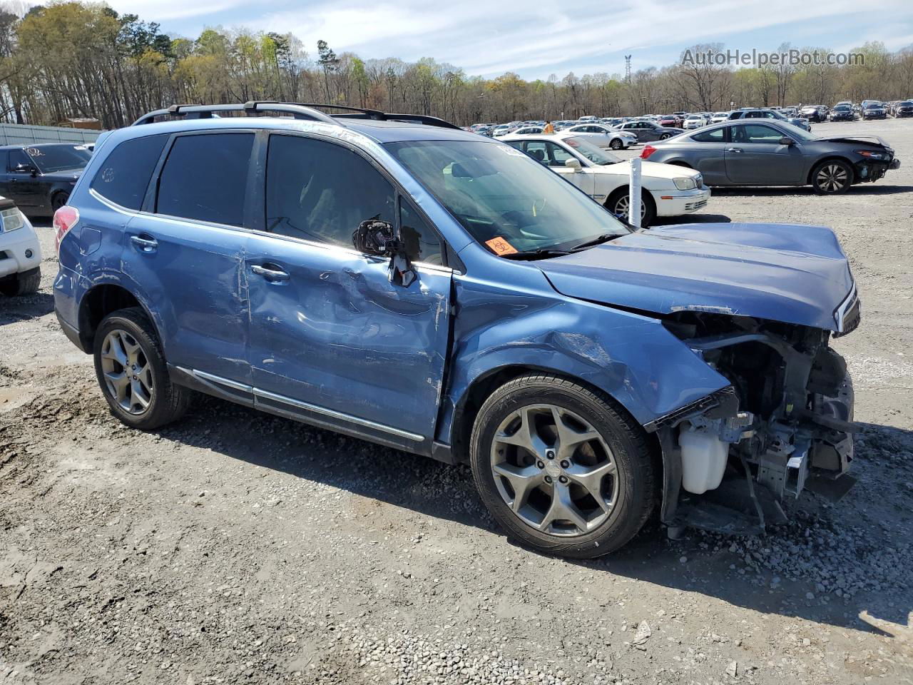 2016 Subaru Forester 2.5i Touring Blue vin: JF2SJAVC0GH558703