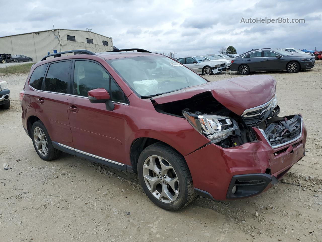 2018 Subaru Forester 2.5i Touring Burgundy vin: JF2SJAWC0JH422738