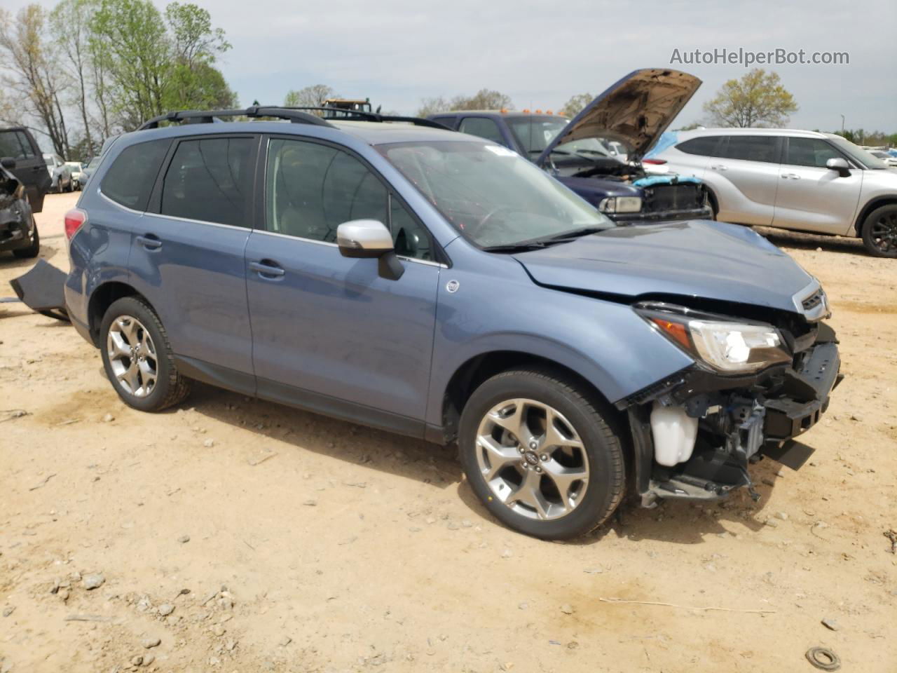 2018 Subaru Forester 2.5i Touring Blue vin: JF2SJAWC3JH529508