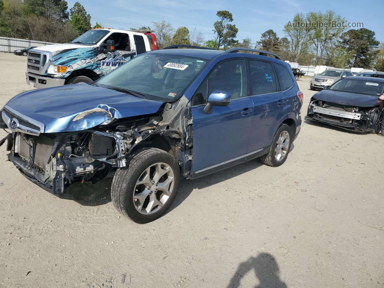 2015 Subaru Forester 2.5i Touring Blue vin: JF2SJAWC8FH547235