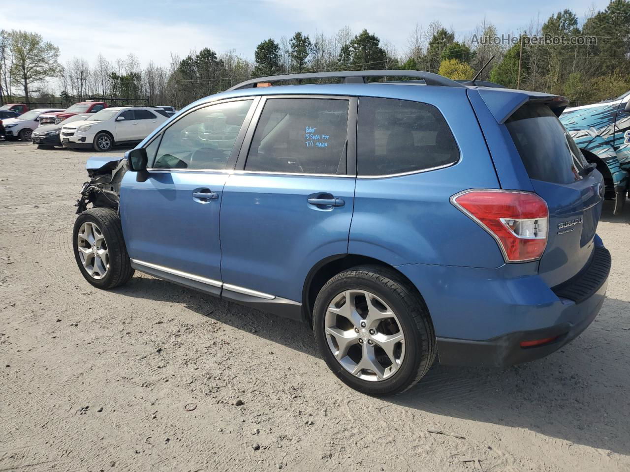 2015 Subaru Forester 2.5i Touring Blue vin: JF2SJAWC8FH547235