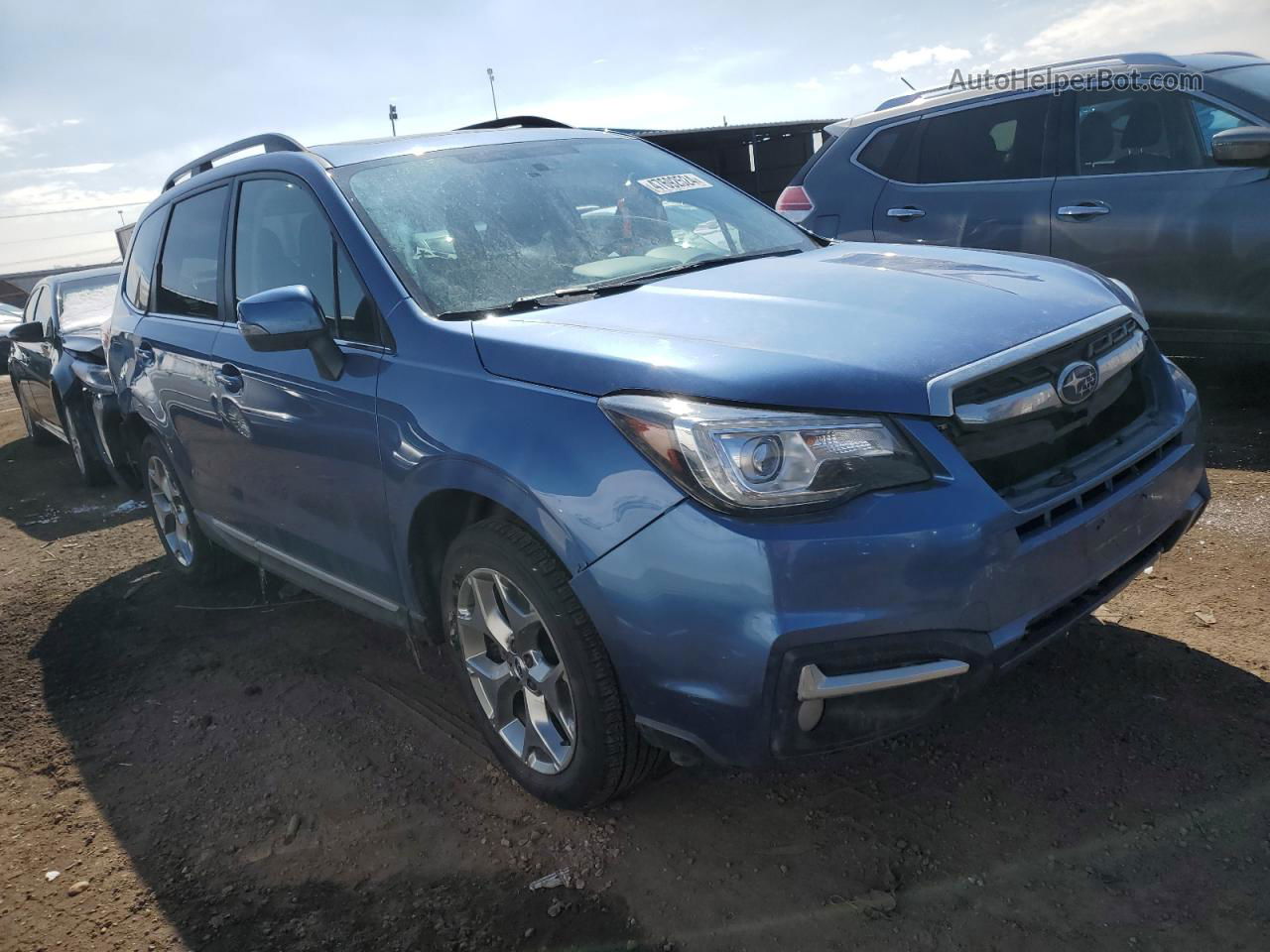 2018 Subaru Forester 2.5i Touring Синий vin: JF2SJAWCXJH536049