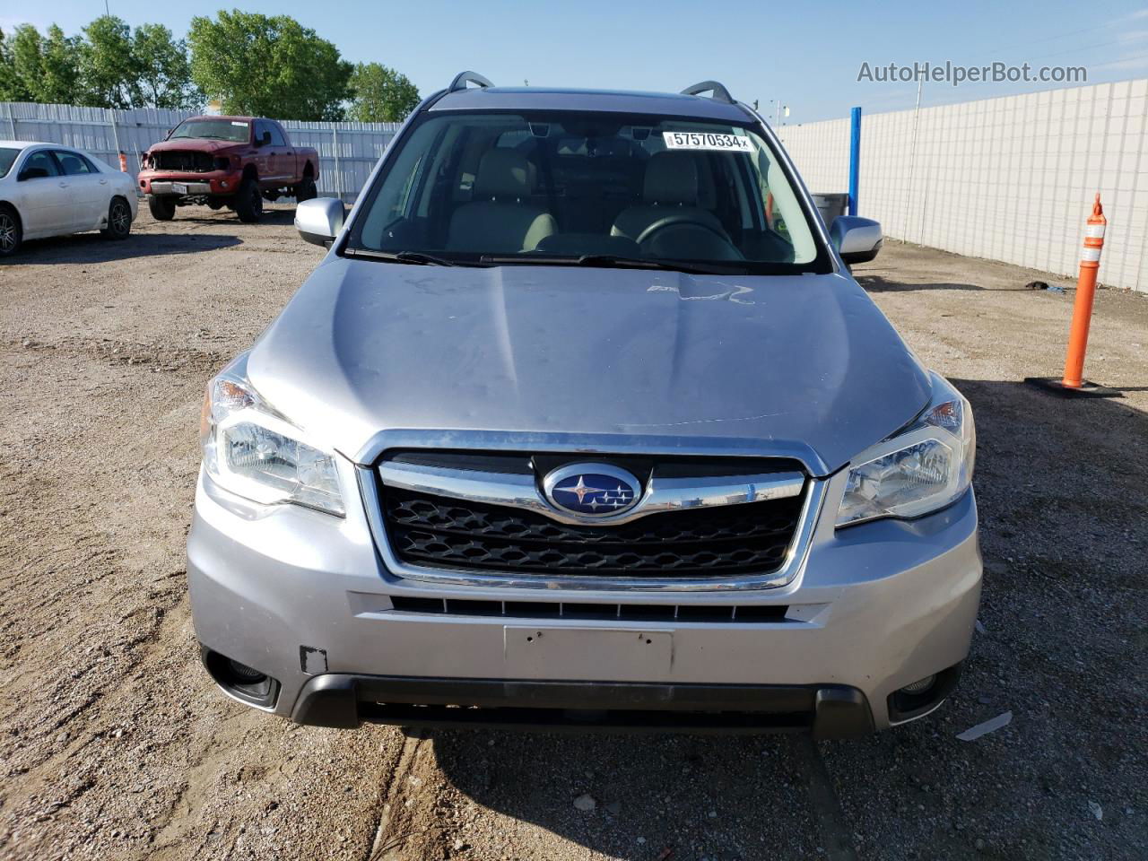 2016 Subaru Forester 2.5i Touring Silver vin: JF2SJAXC2GH421582