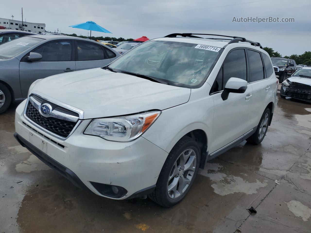 2016 Subaru Forester 2.5i Touring White vin: JF2SJAXC3GH499434