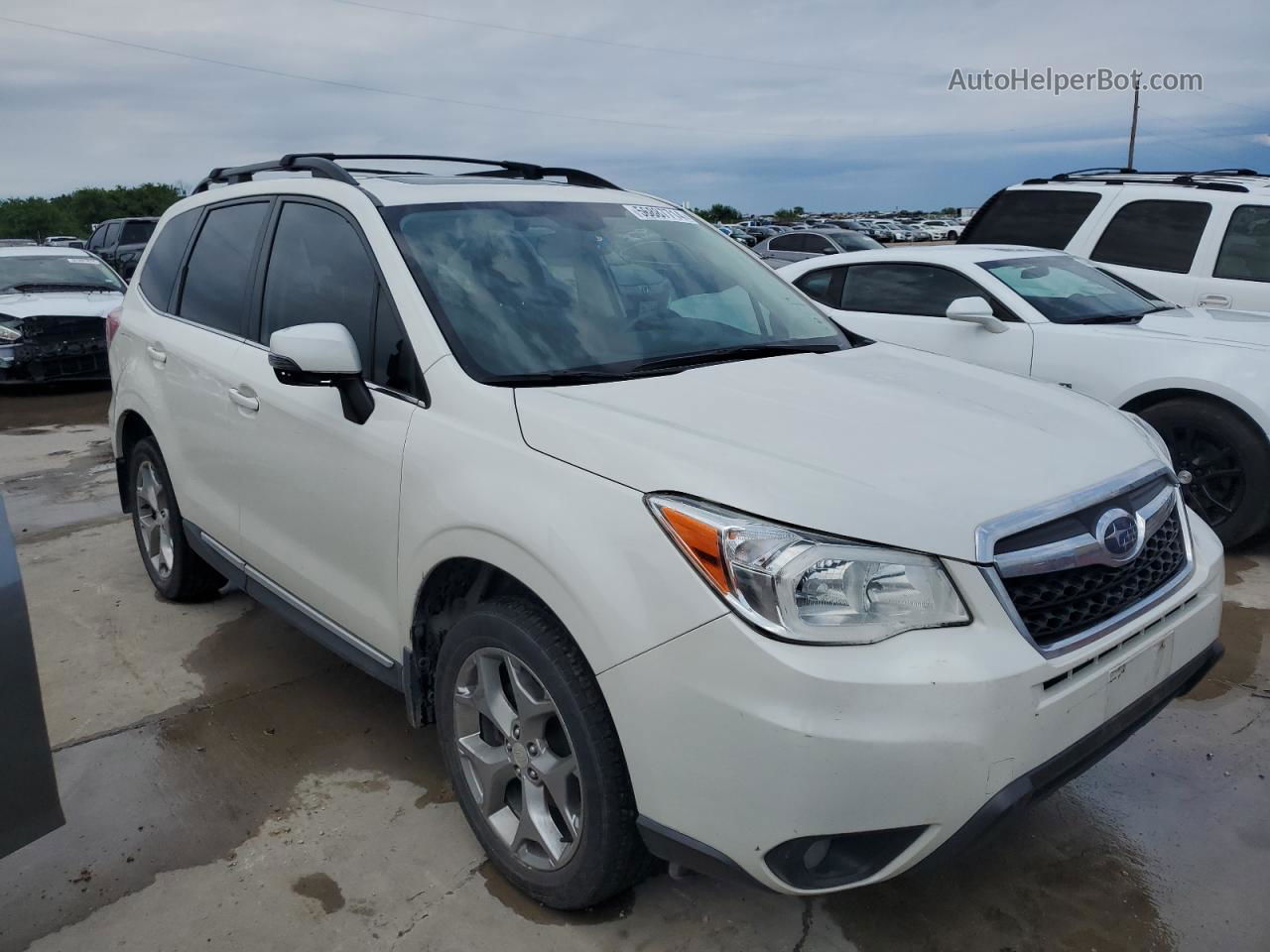 2016 Subaru Forester 2.5i Touring White vin: JF2SJAXC3GH499434