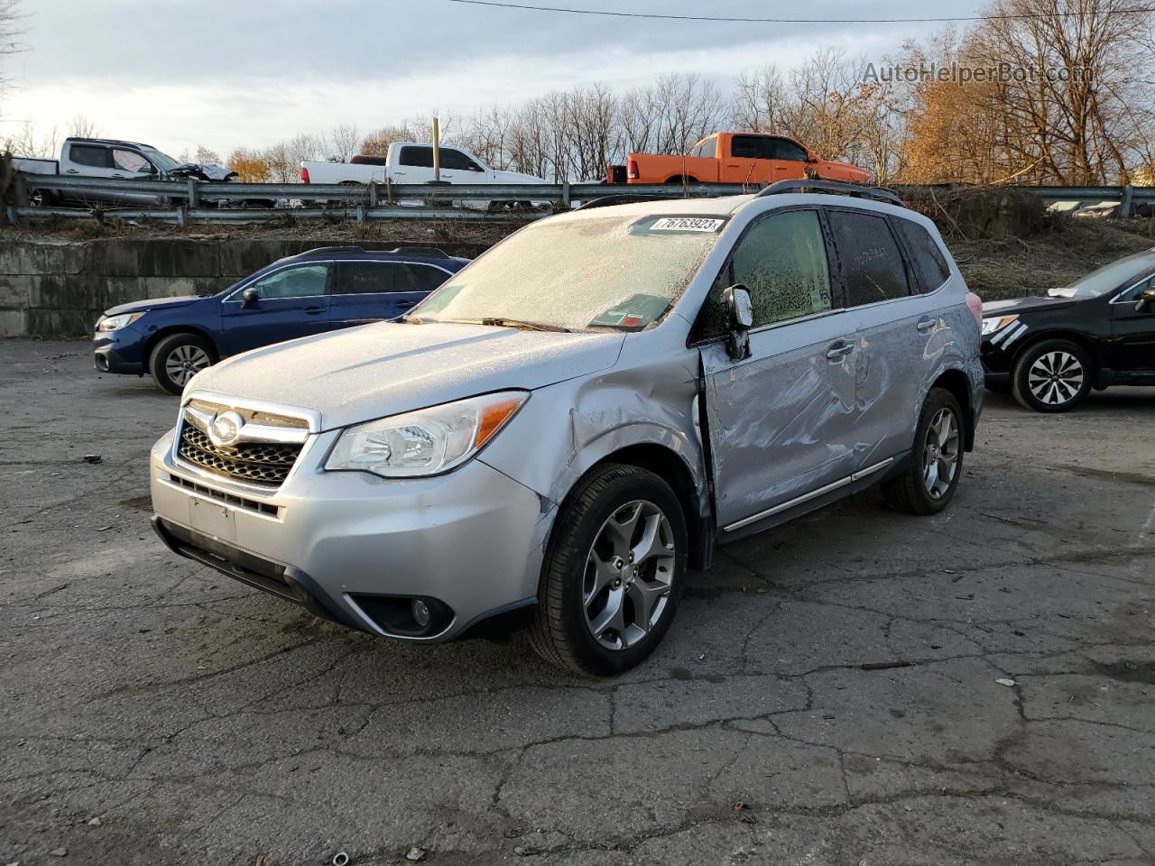 2016 Subaru Forester 2.5i Touring Silver vin: JF2SJAXC4GH541559