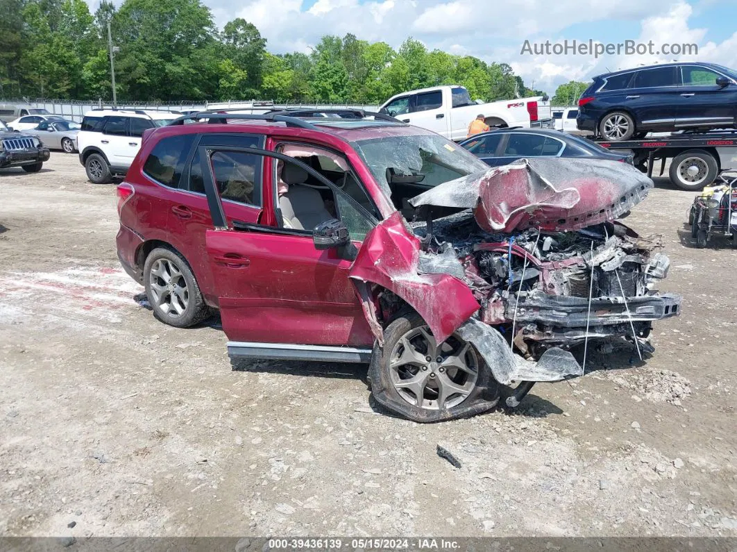 2016 Subaru Forester 2.5i Touring Red vin: JF2SJAXC7GH514405