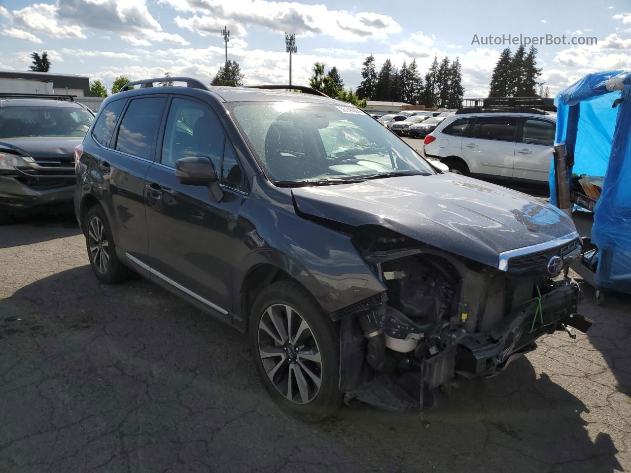 2018 Subaru Forester 2.0xt Touring Gray vin: JF2SJGWC8JH421243