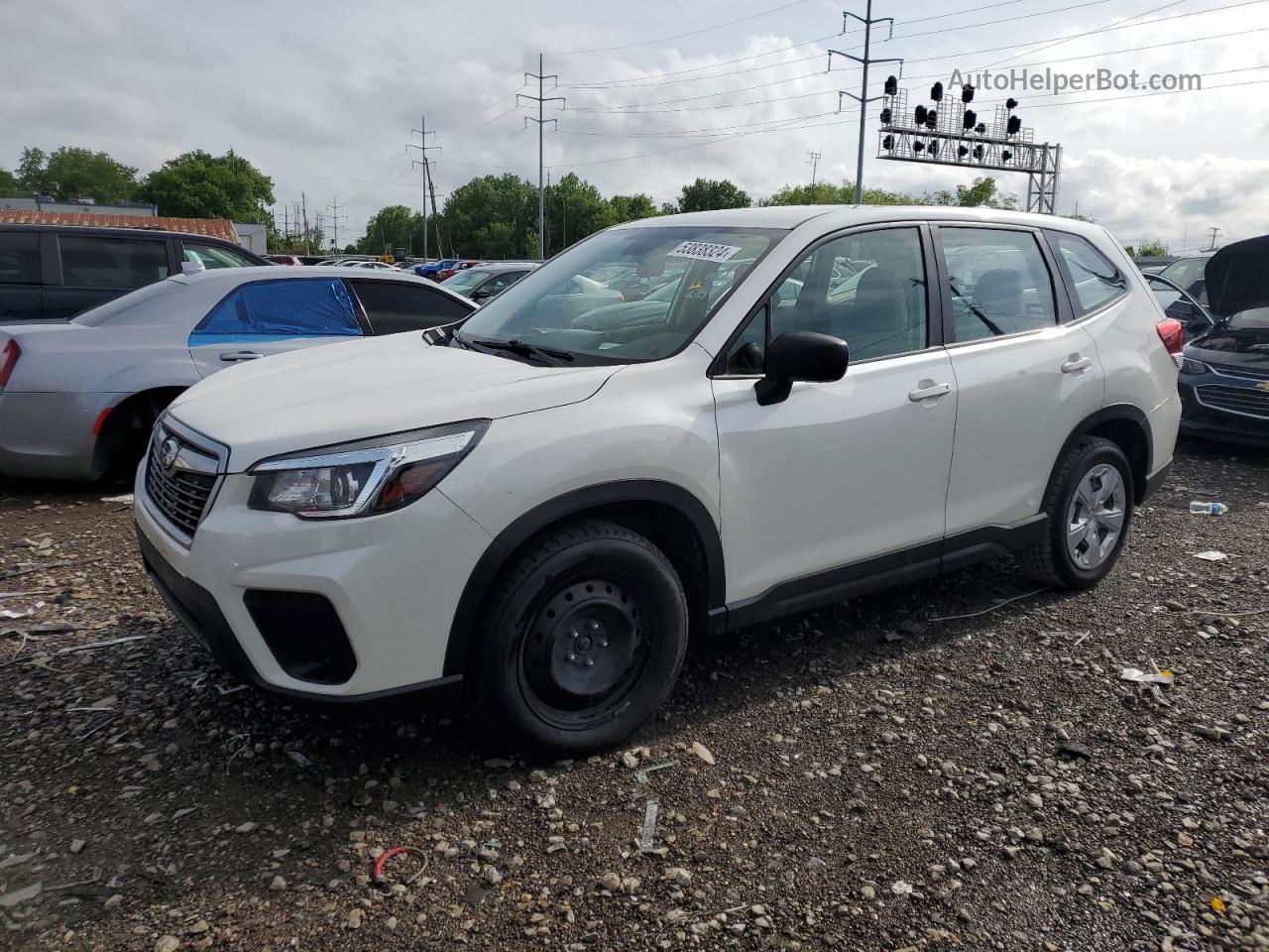 2020 Subaru Forester  White vin: JF2SKAAC7LH433789