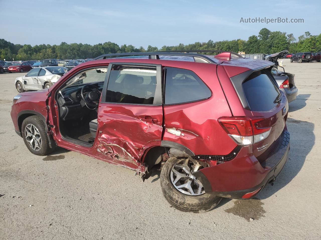 2019 Subaru Forester Premium Красный vin: JF2SKAEC2KH473156