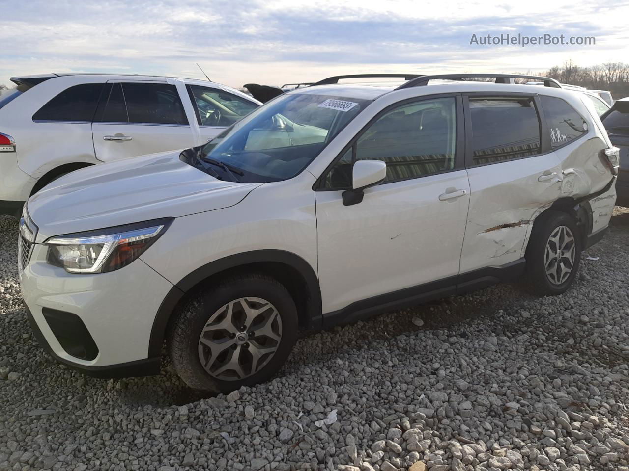 2019 Subaru Forester Premium White vin: JF2SKAEC2KH536451