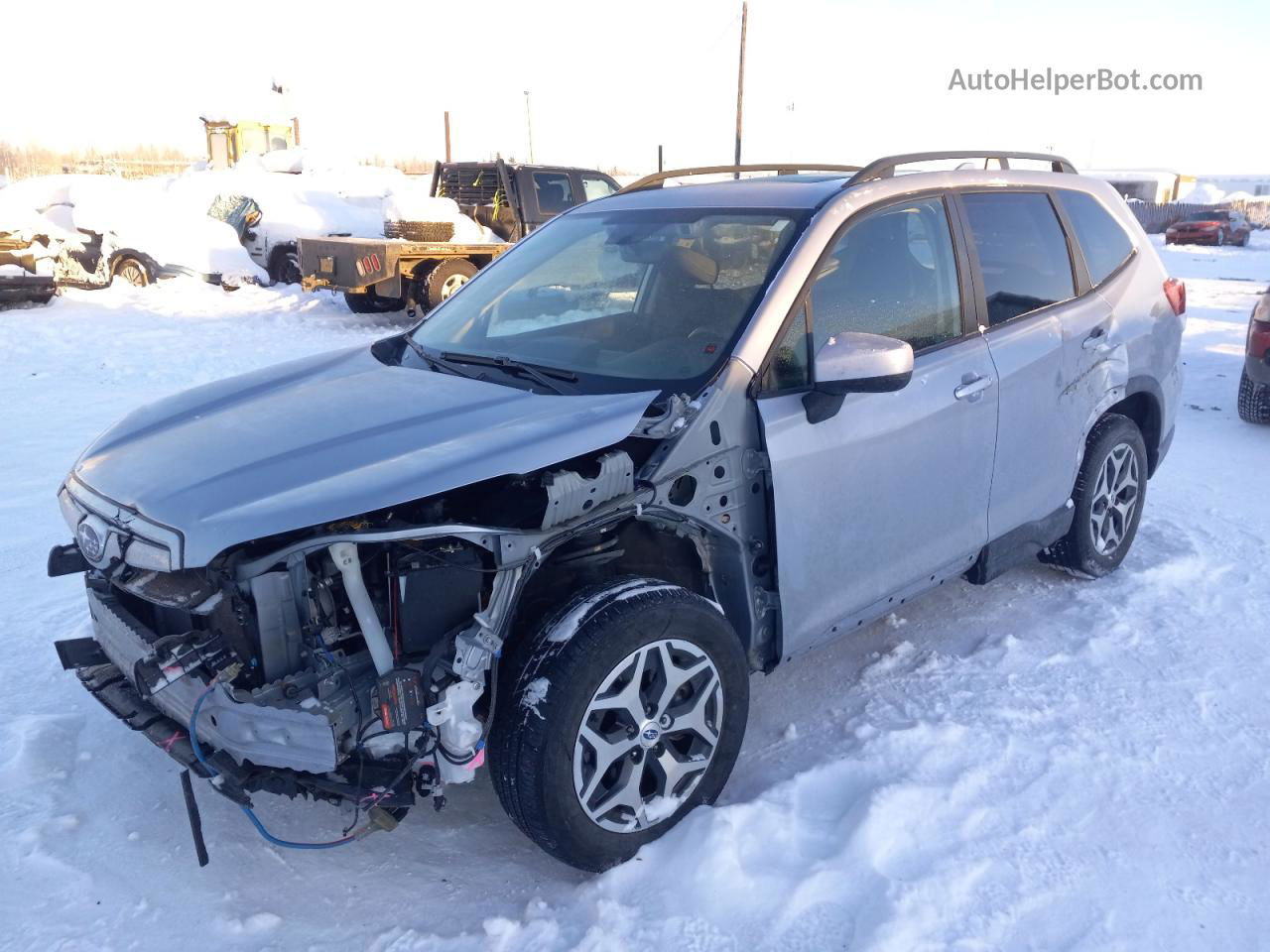 2019 Subaru Forester Premium Серебряный vin: JF2SKAEC3KH526723